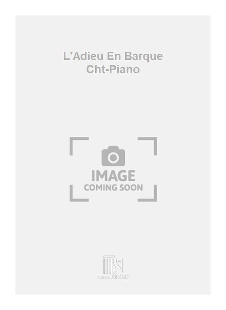 L'Adieu En Barque Cht-Piano
